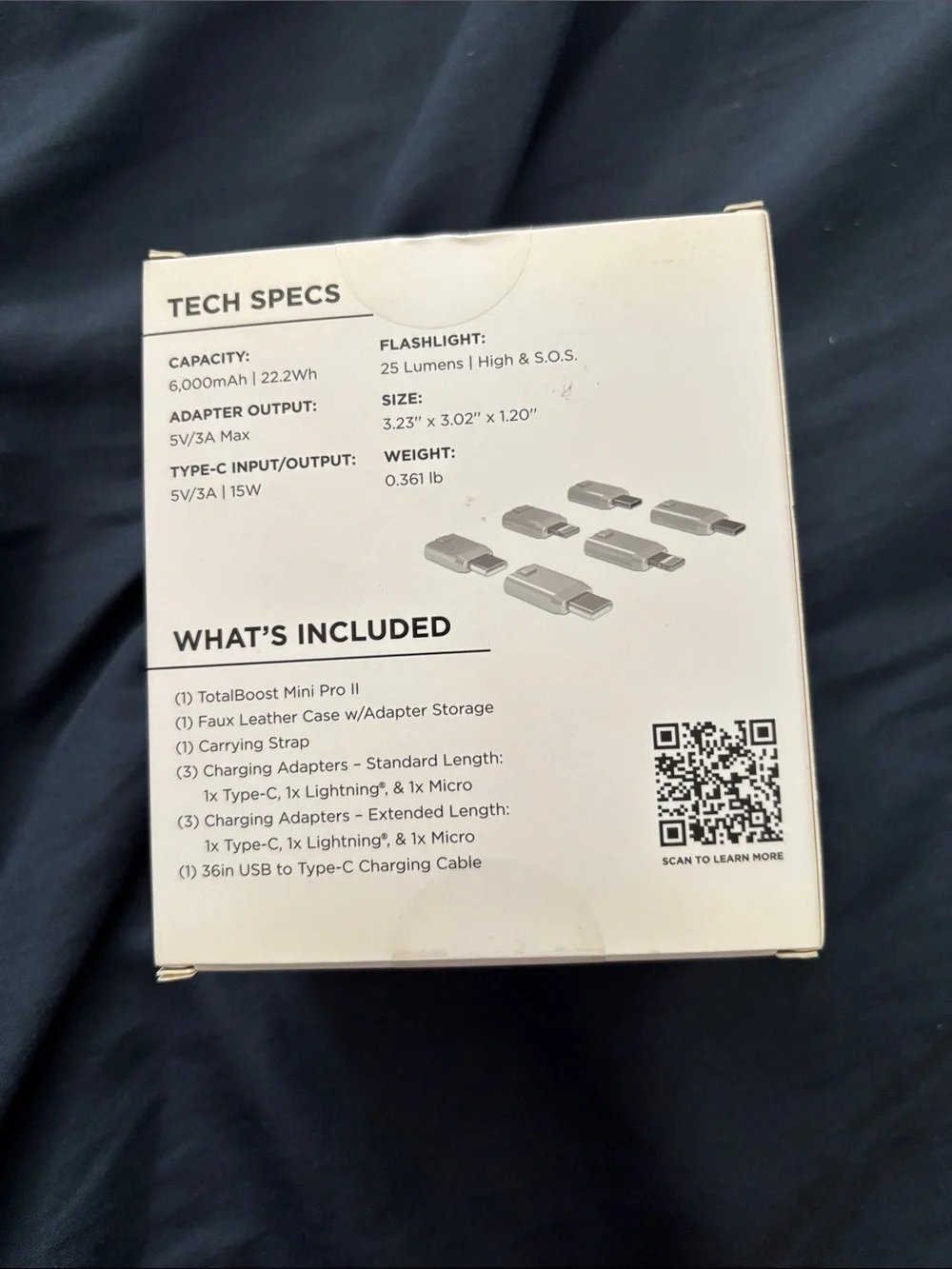 TotalBoost Mini Pro II Portable Power Bank - Silver